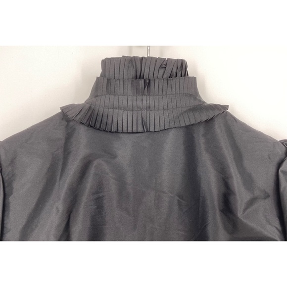 Calvin Klein Black Pleated Top Blouse Medium - Picture 6 of 7